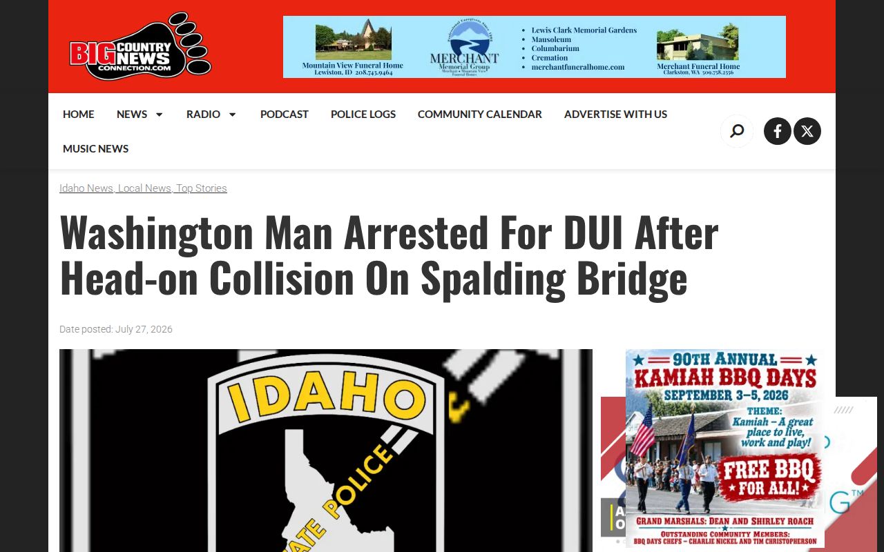 Nez Perce County local crime news record source